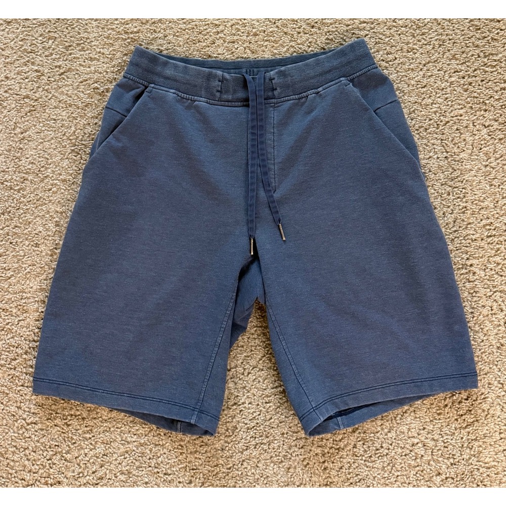 Lululemon City Sweat Short 9.5 Heathered True Navy Blue Lined Mens Size M